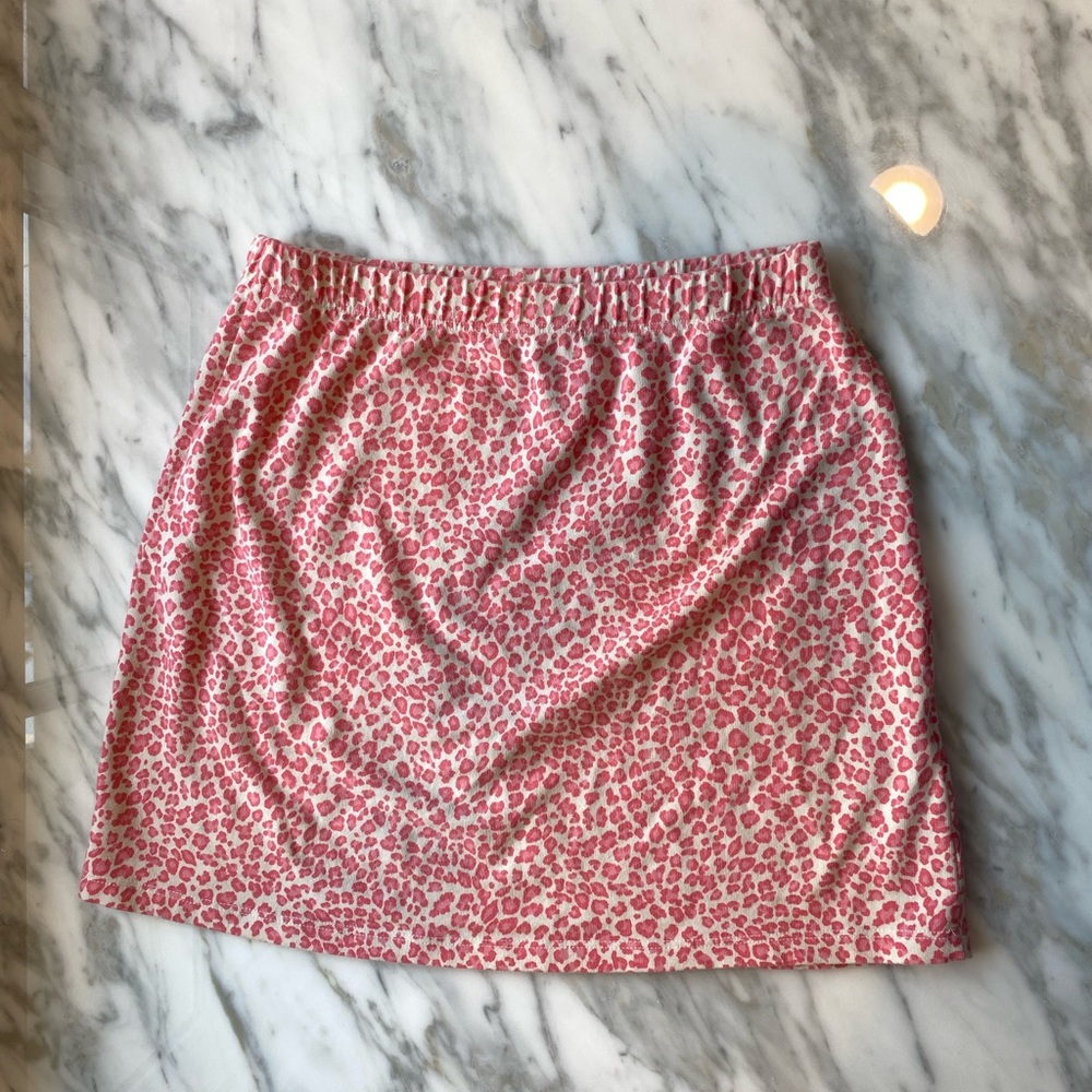 Summery Pink Cheetah Print Brandy Melville Mini Skirt💕🤍
